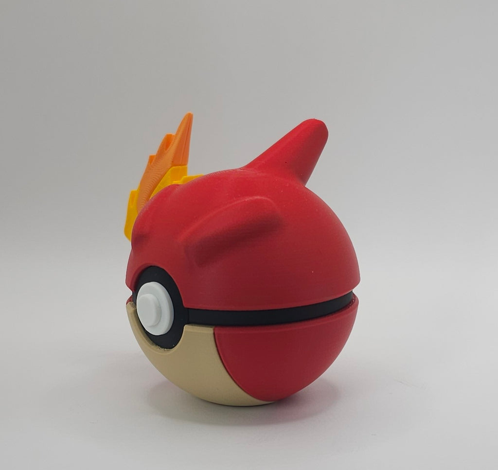 Pokemon Character Design - 3D Printed Pokeball - Charmeleon - Unique Display Collectible