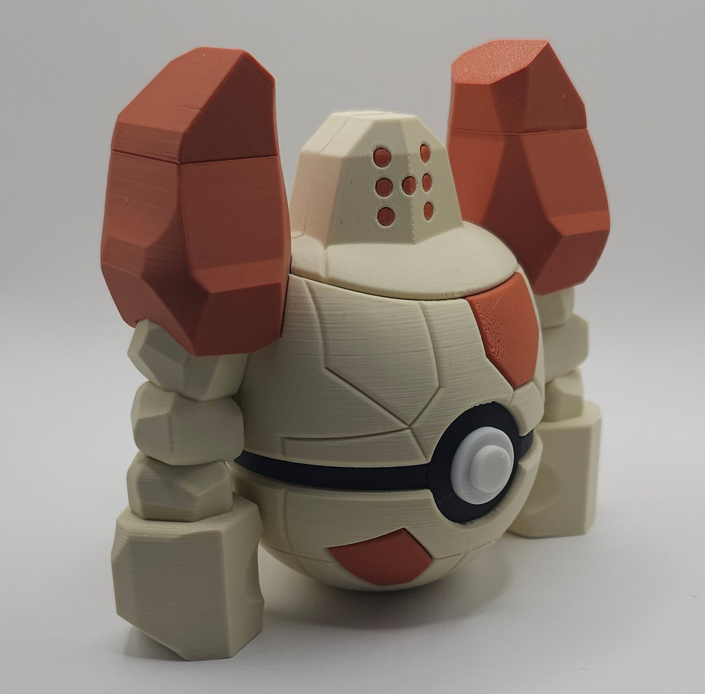 Pokemon Character Design- 3D Printed Pokeball- Regirock- Unique Display Collectible