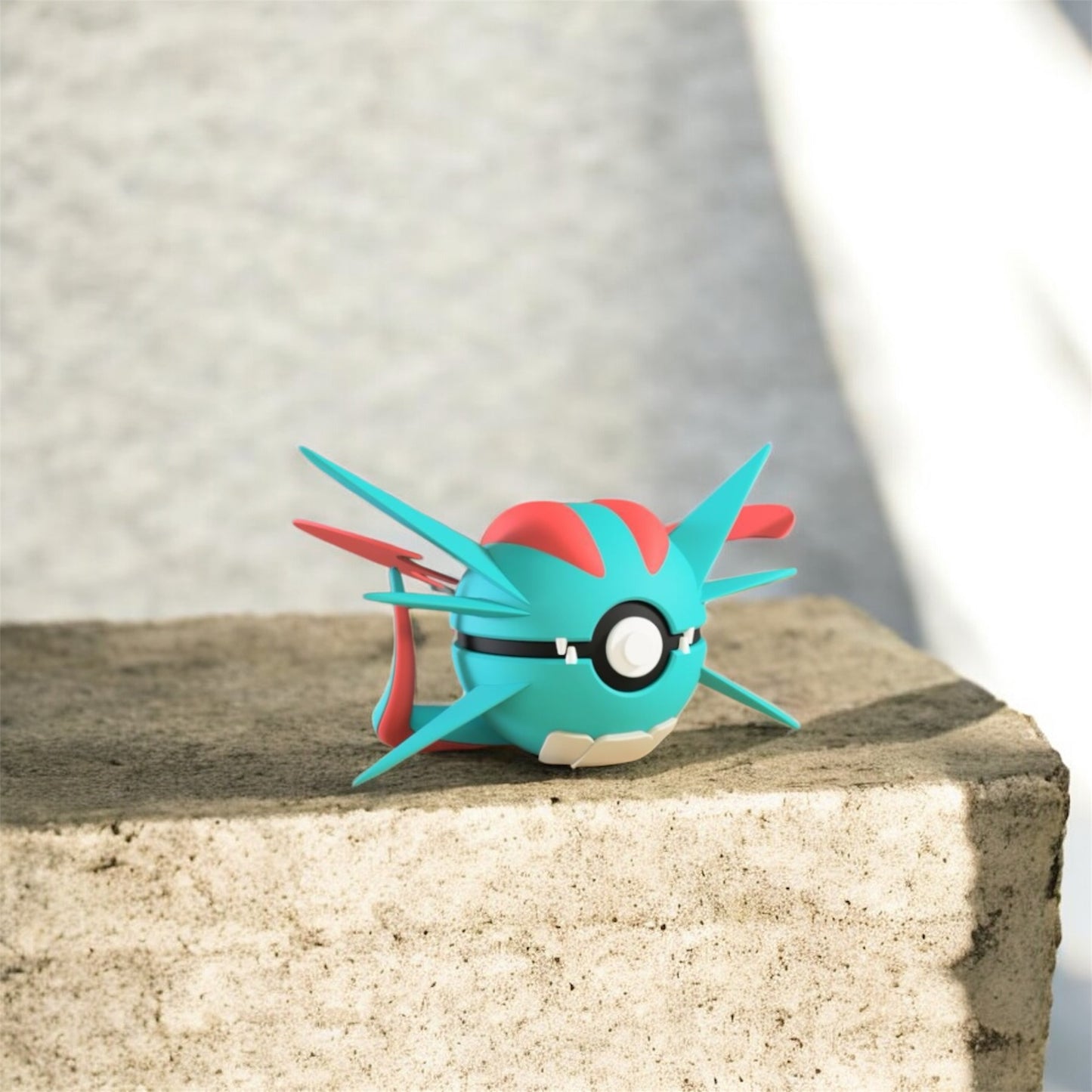 Pokemon Character Design- 3D Printed Pokeball- Salamence- Unique Display Collectible