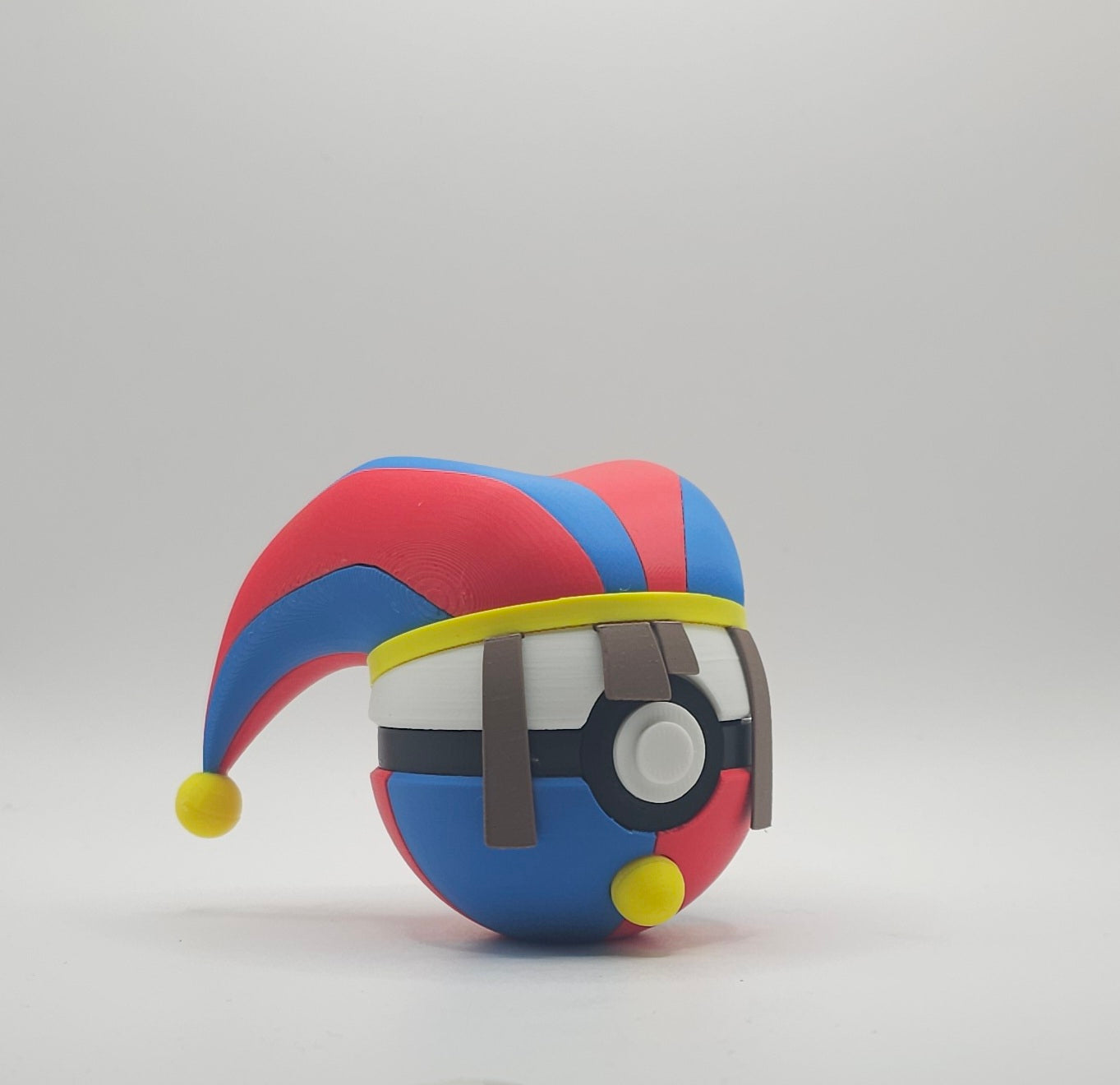 Digital Circus Character Design- 3D Printed Pokeball- Unique Display Collectible