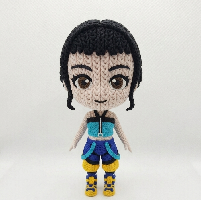Knitted Design- 3D Printed K-Pop Demon Hunter Figures- Unique Display Collectible