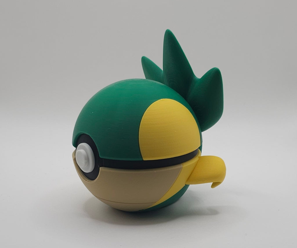 Pokemon Character Design- 3D Printed Pokeball- Snivy- Unique Display Collectible