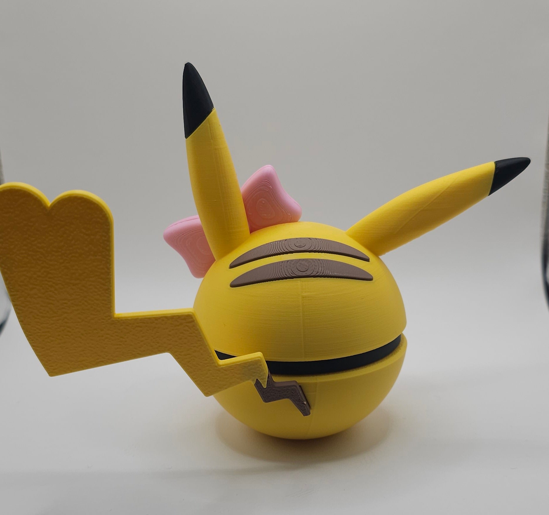 Pokemon Character Design 3D Printed Pokeball - Female Pikachu - Unique Display Collectible
