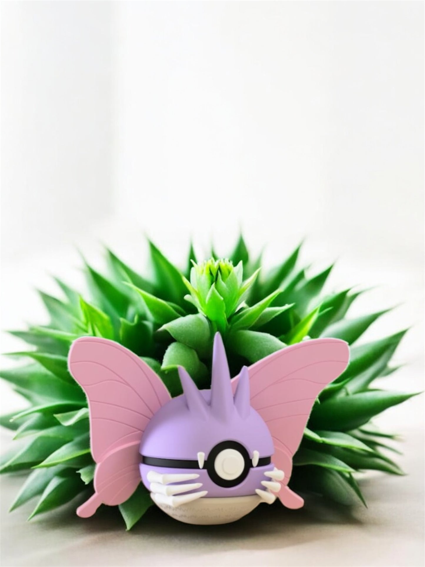 Pokemon Character Design - 3D Printed Pokeball - Venomoth - Unique Display Collectible