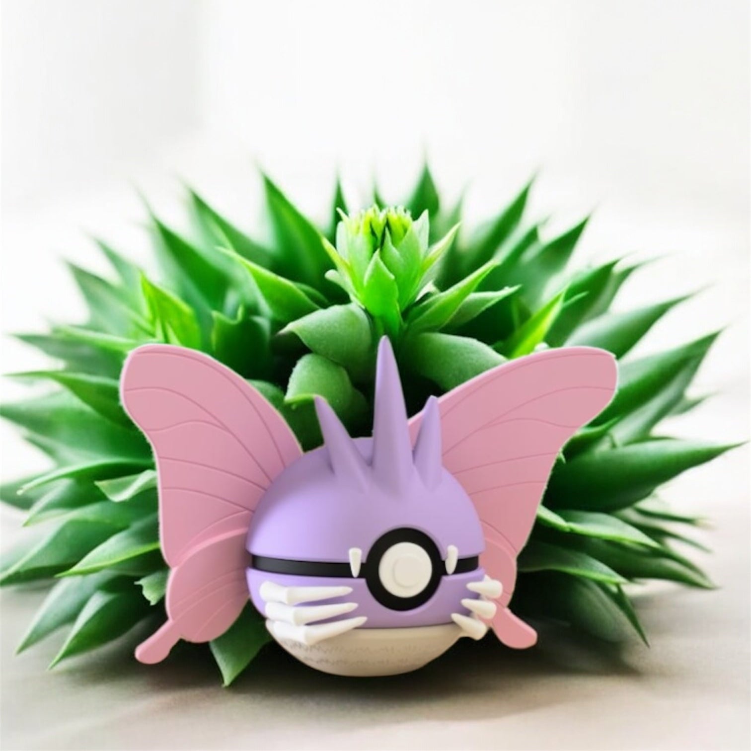 Pokemon Character Design - 3D Printed Pokeball - Venomoth - Unique Display Collectible