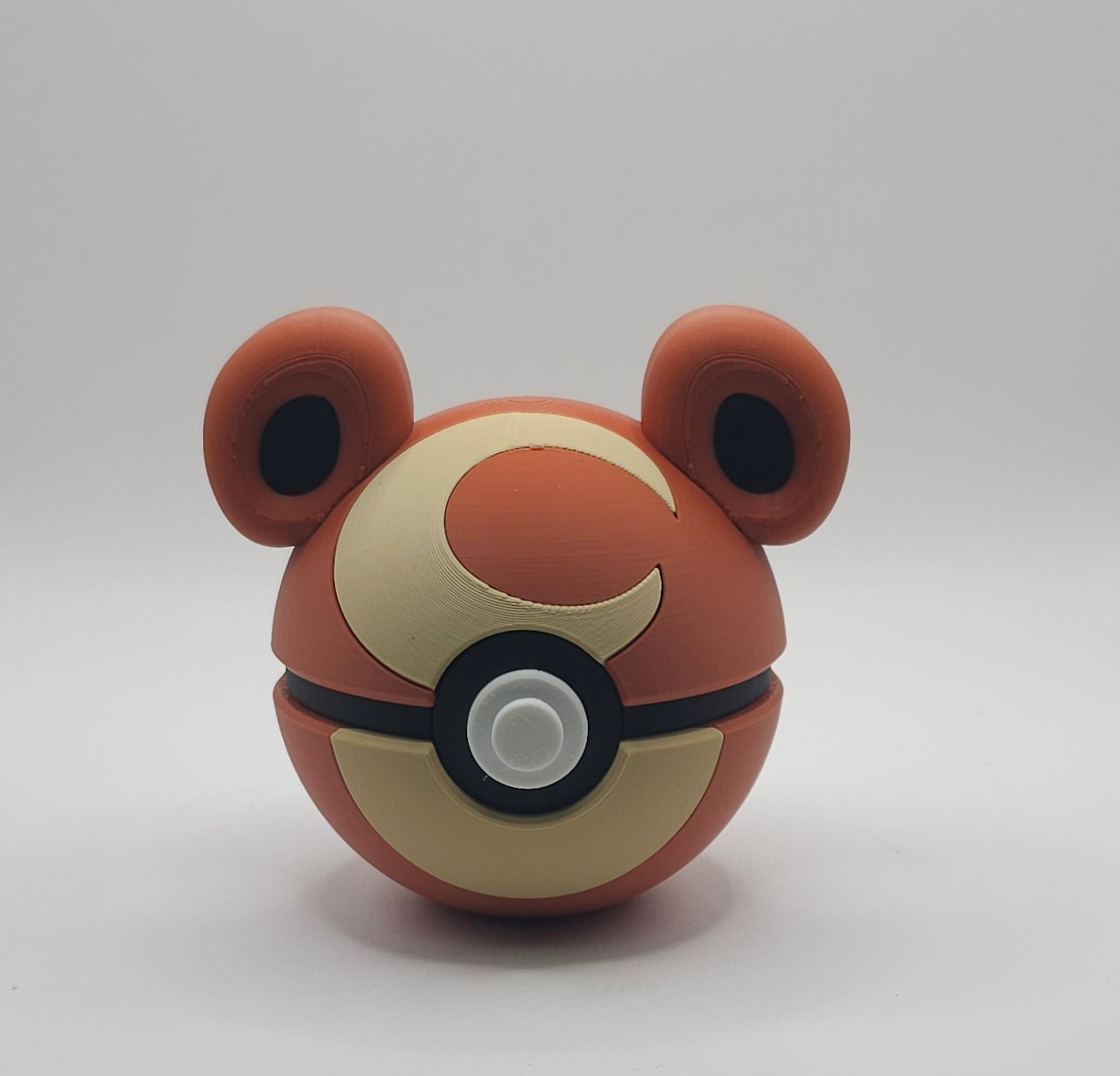 Pokemon Character Design- 3D Printed Pokeball- Teddiursa- Unique Display Collectible