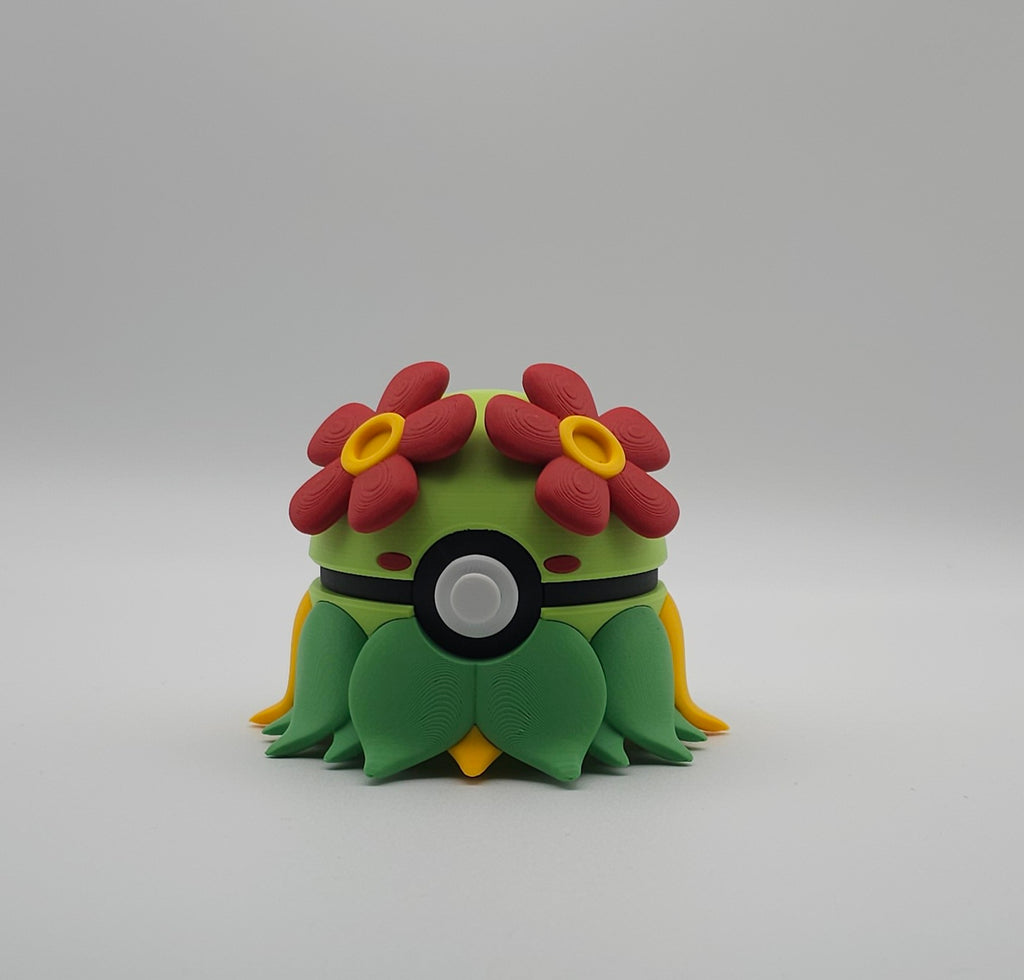 Pokemon Character Design- 3D Printed Pokeball- Bellossom- Unique Display Collectible