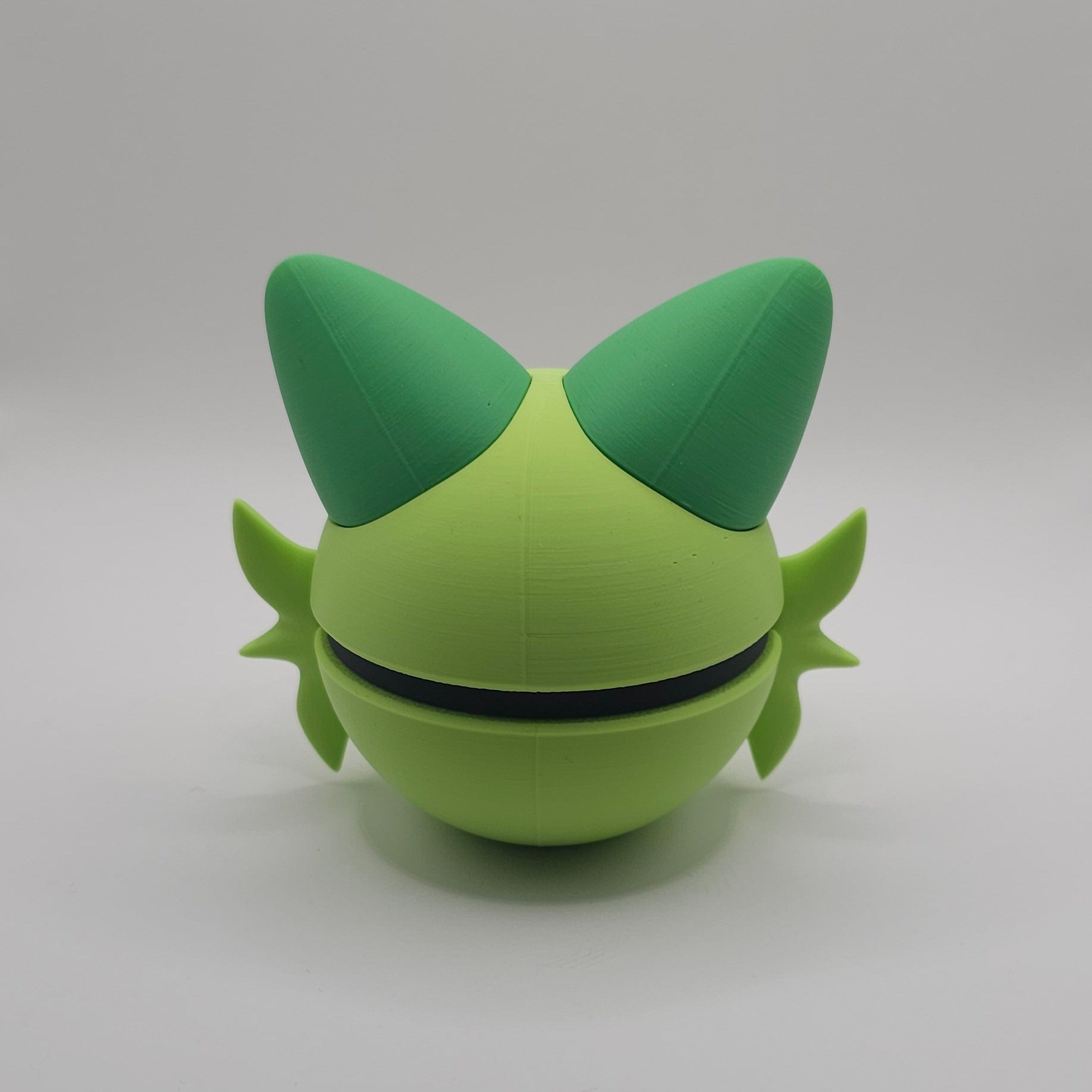 Pokemon Character Design- 3D Printed Pokeball- Sprigatito- Unique Display Collectible