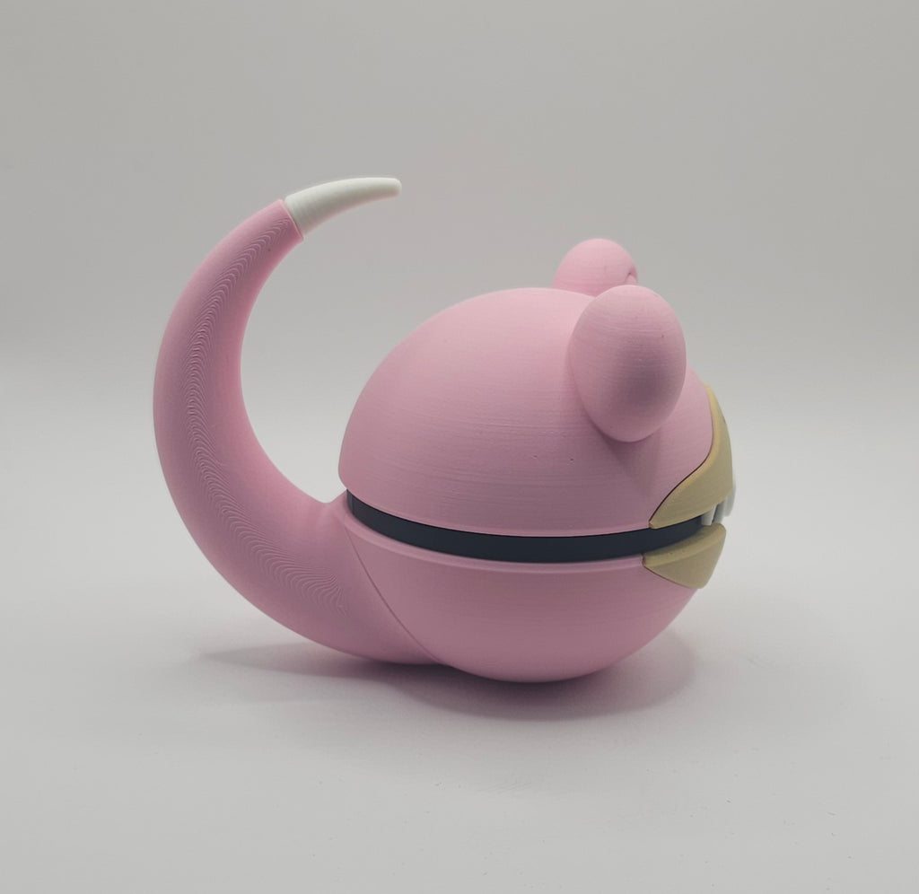 Pokemon Character Design- 3D Printed Pokeball- Slowpoke- Unique Display Collectible