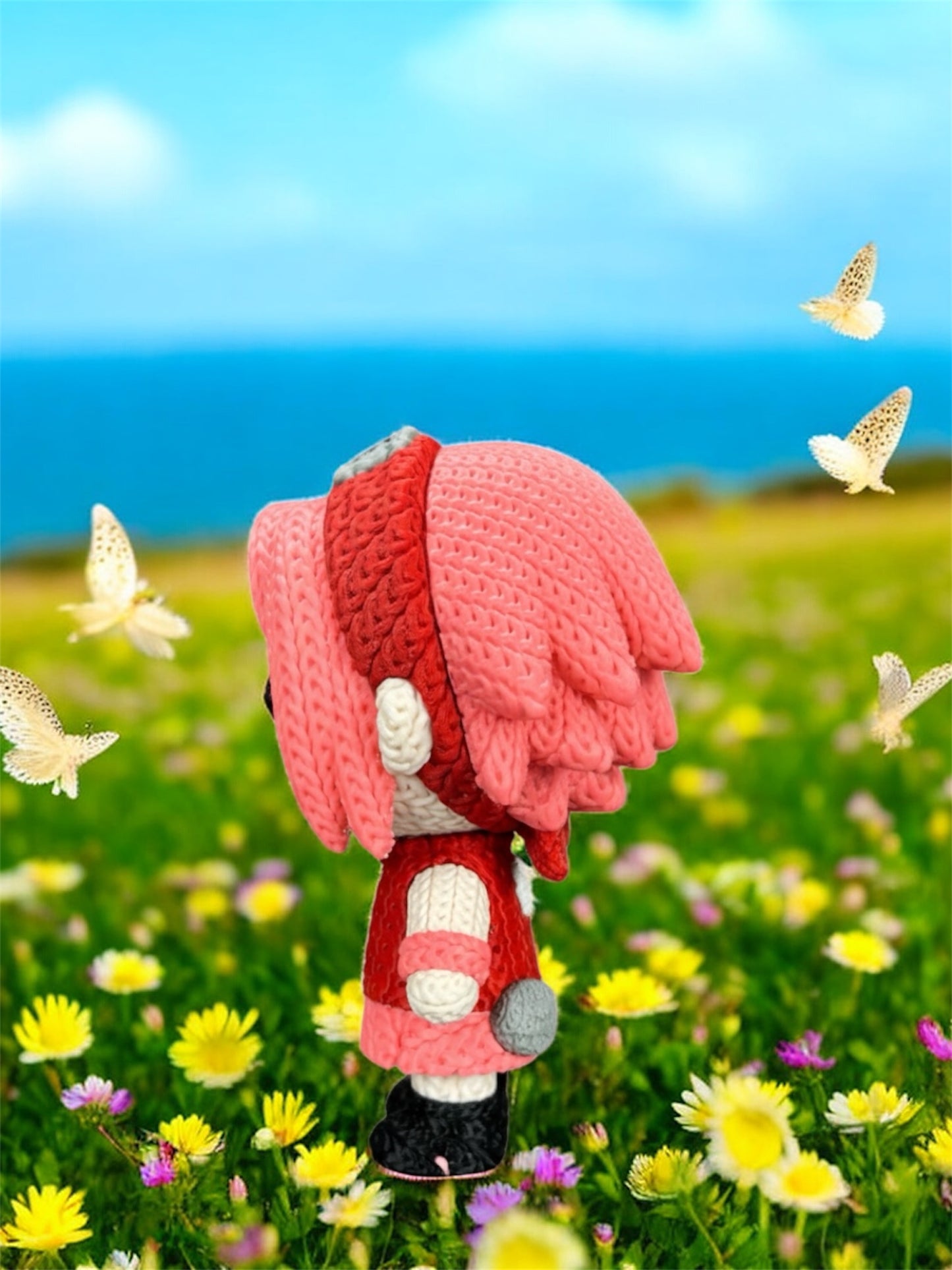 Knitted Design - 3D Printed Naruto inspired Character Figures - Unique Display Collectibles