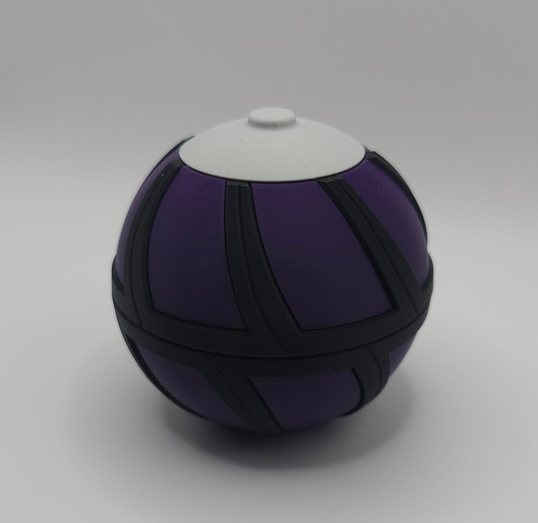 Pokemon 3D Printed Pokeball- Dark Ball Design- Unique Fan Art Collectible