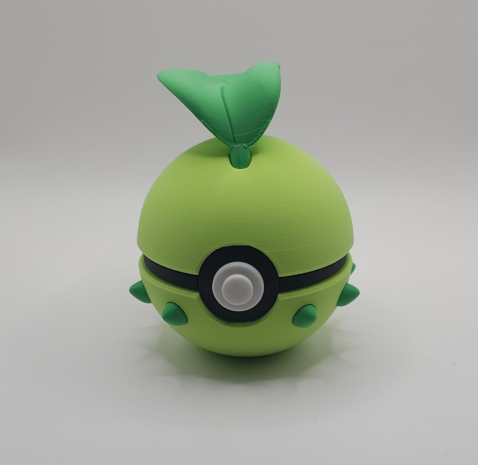 Pokemon Character Design- 3D Printed Pokeball- Chikorita- Unique Display Collectible