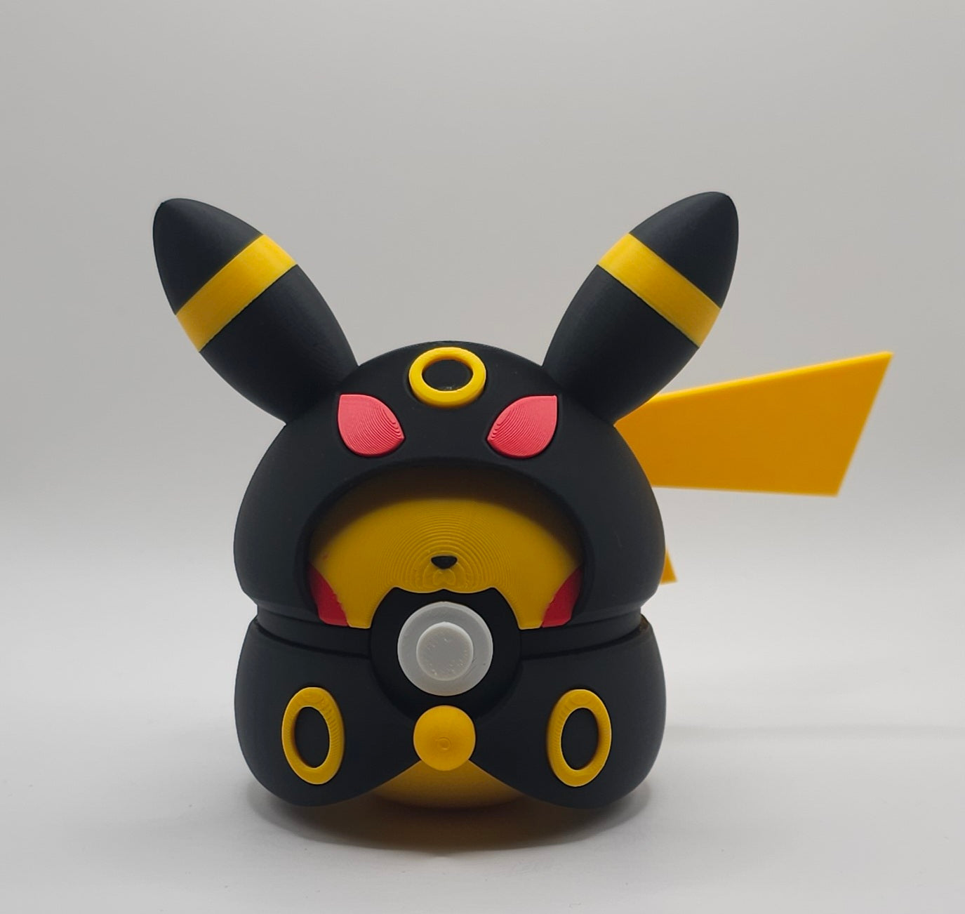 Pokemon Pikachu-Umbreon Poncho Design- 3D Printed Pokeball- Unique Display Fan Art Collectible