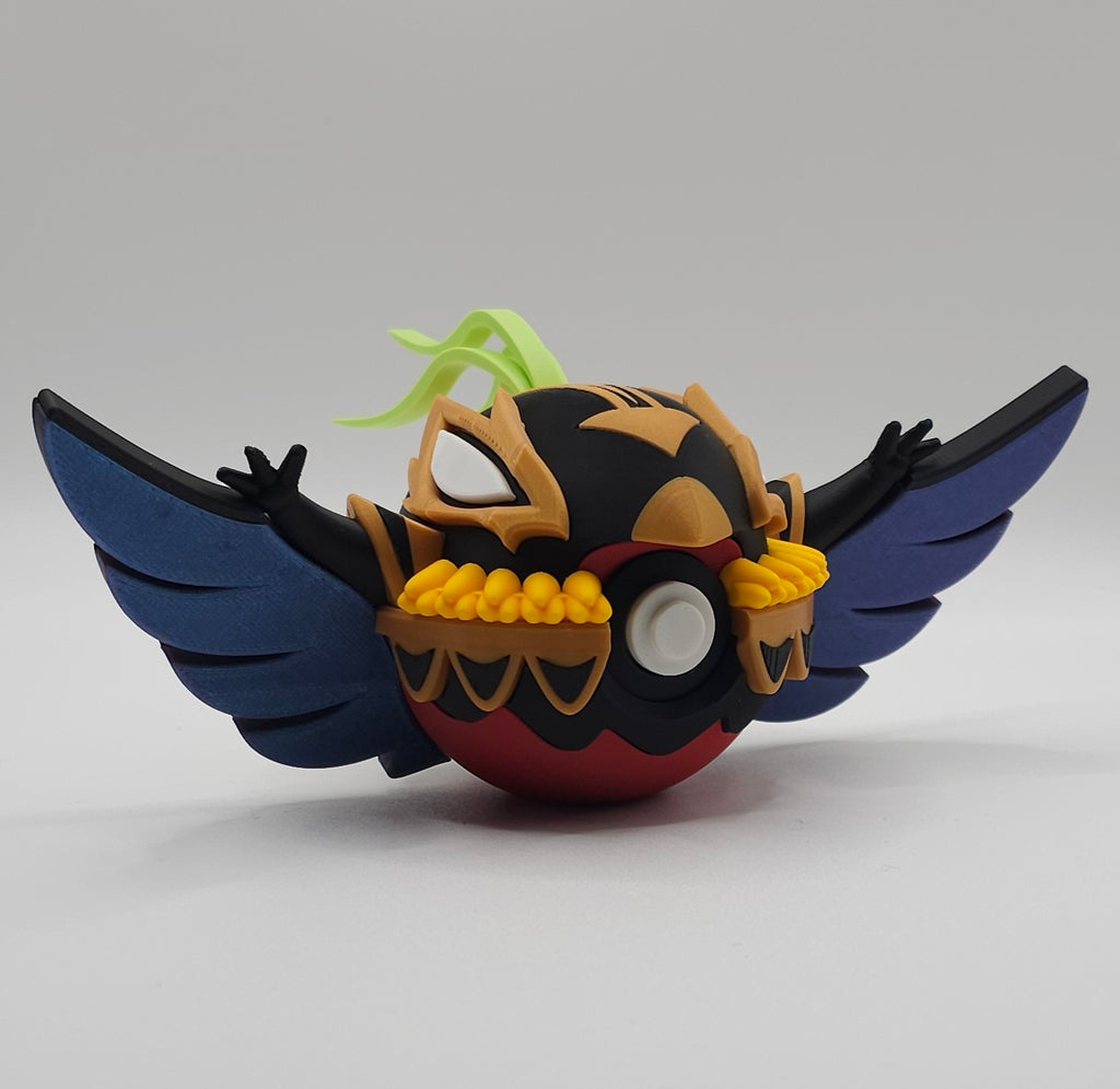 Pokemon Character Design- 3D Printed Pokeball- Mega Hawlucha- Unique Display Collectible