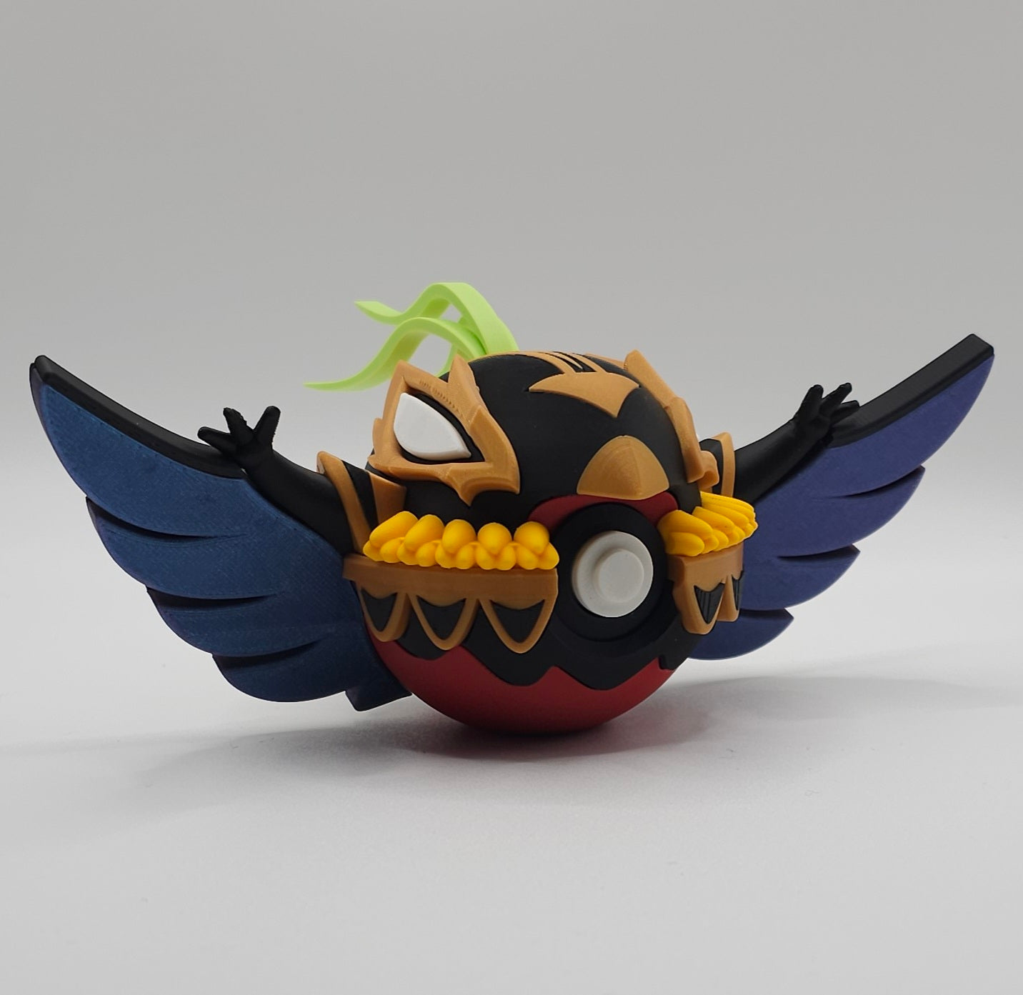 Pokemon Character Design- 3D Printed Pokeball- Mega Hawlucha- Unique Display Collectible