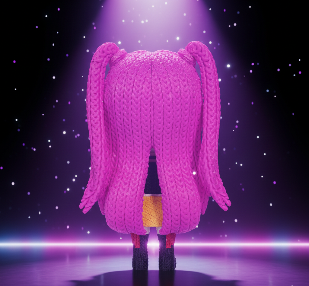 Knitted Design- 3D Printed K-Pop Demon Hunter Figures- Unique Display Collectible