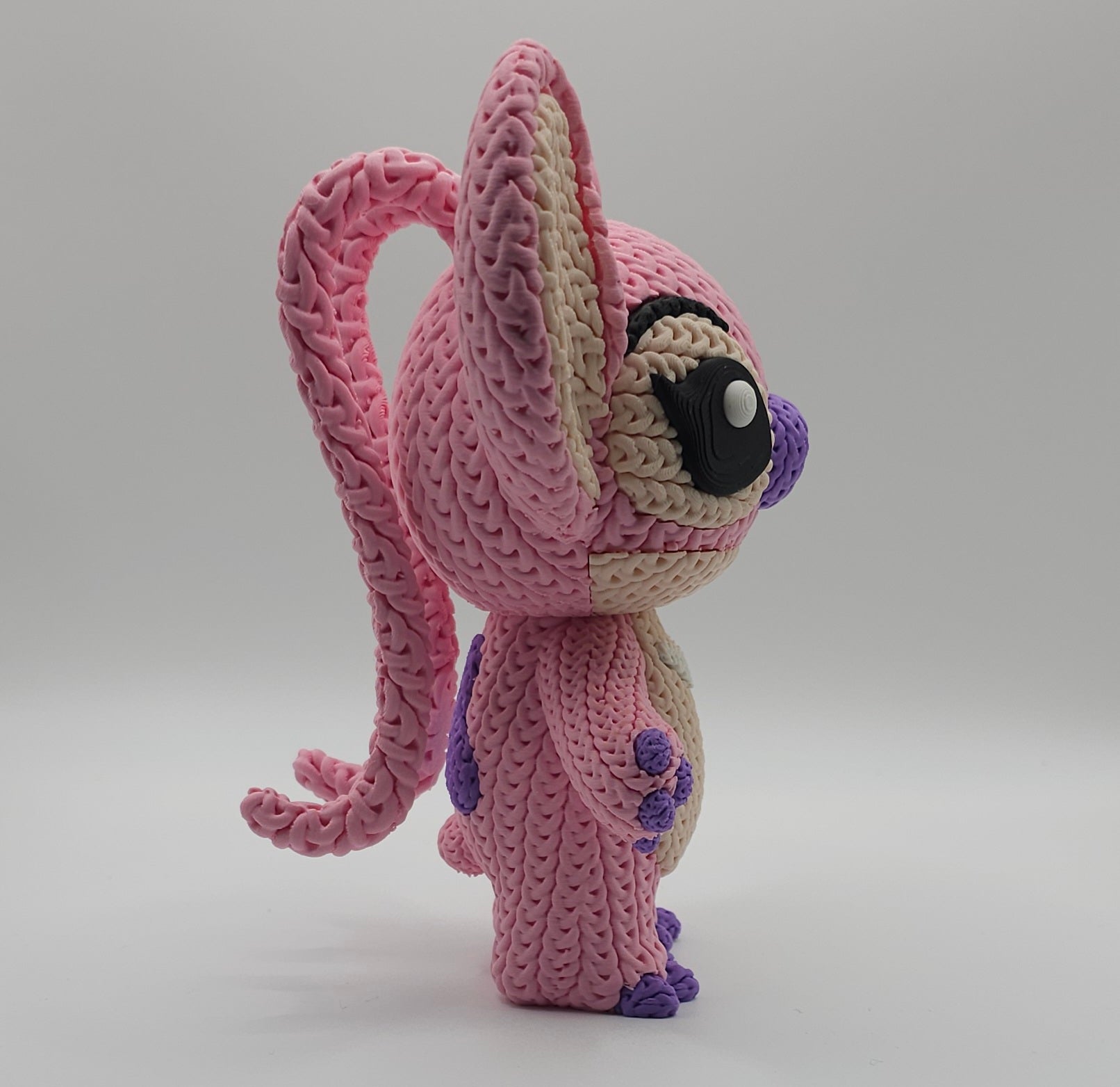 Knitted Design - 3D Printed Lilo & Stitch Inspired Character Figures - Unique Display Collectible
