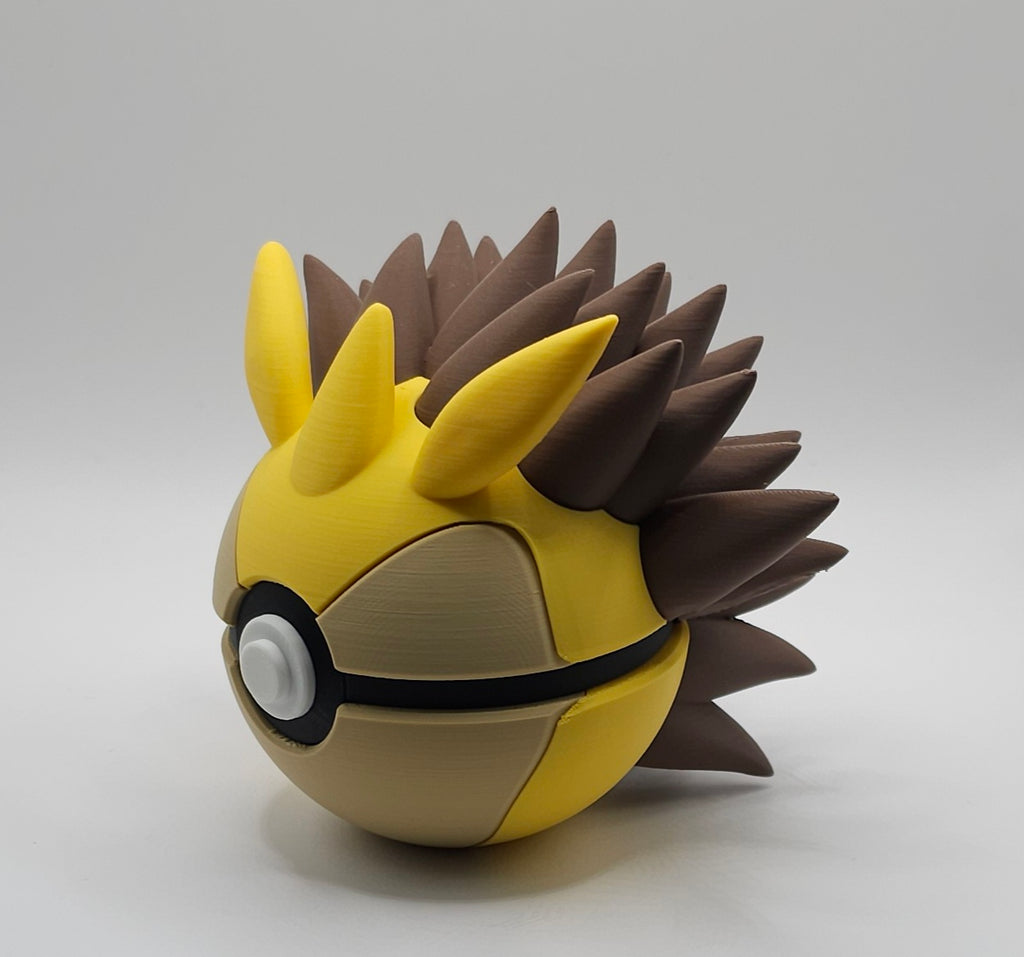Pokemon Character Design - 3D Printed Pokeball - Sandslash - Unique Display Collectible