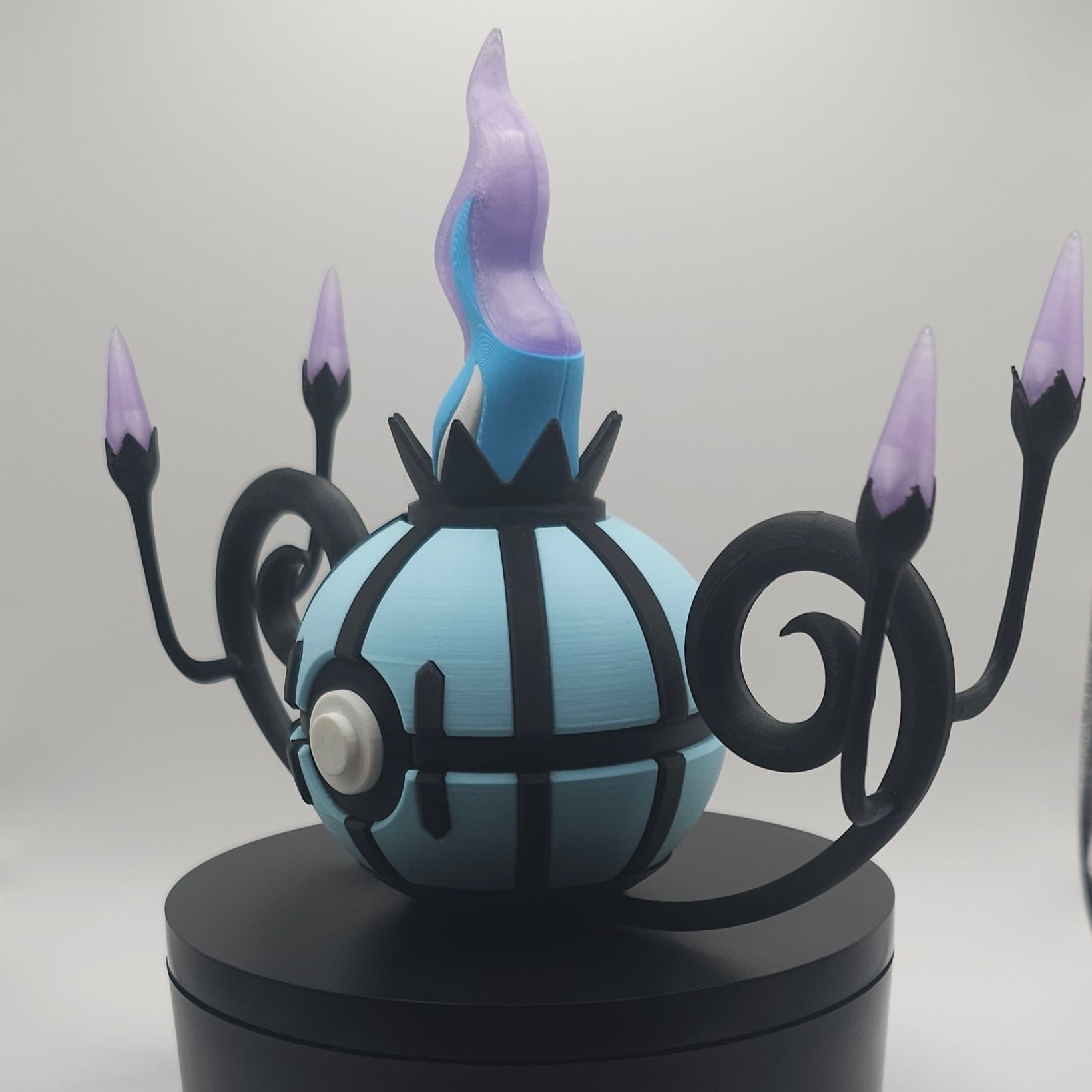Pokemon Character Design- 3D Printed Pokeball- Chandelure- Unique Display Collectible