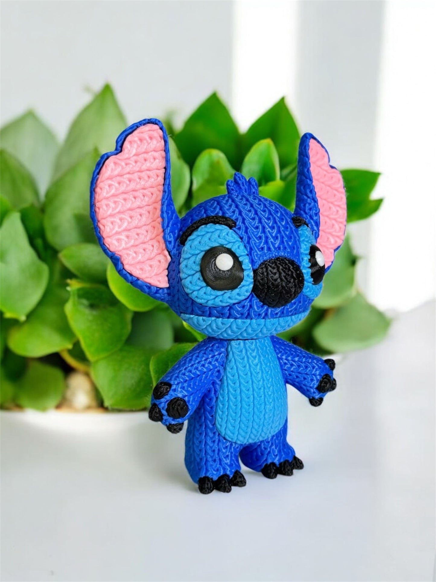 Knitted Design - 3D Printed Lilo & Stitch Inspired Character Figures - Unique Display Collectible