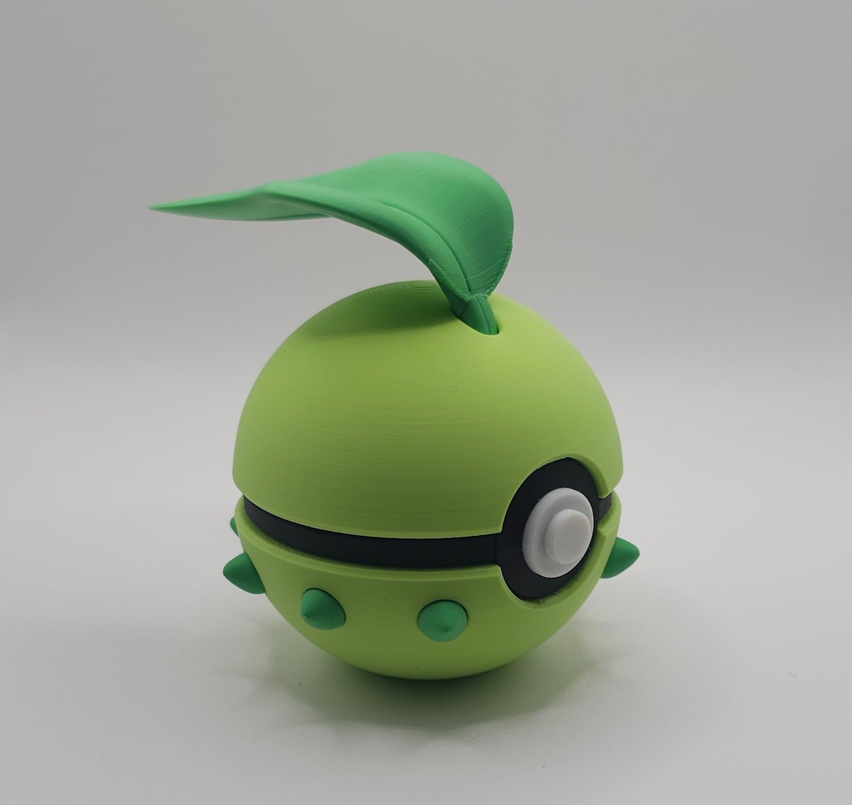Pokemon Character Design- 3D Printed Pokeball- Chikorita- Unique Display Collectible