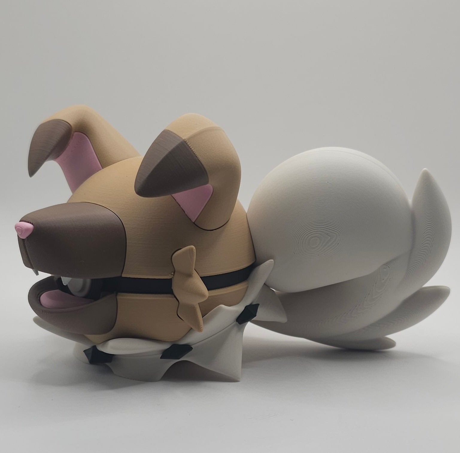 Pokemon Character Design- 3D Printed Pokeball- Rockruff- Unique Display Collectible