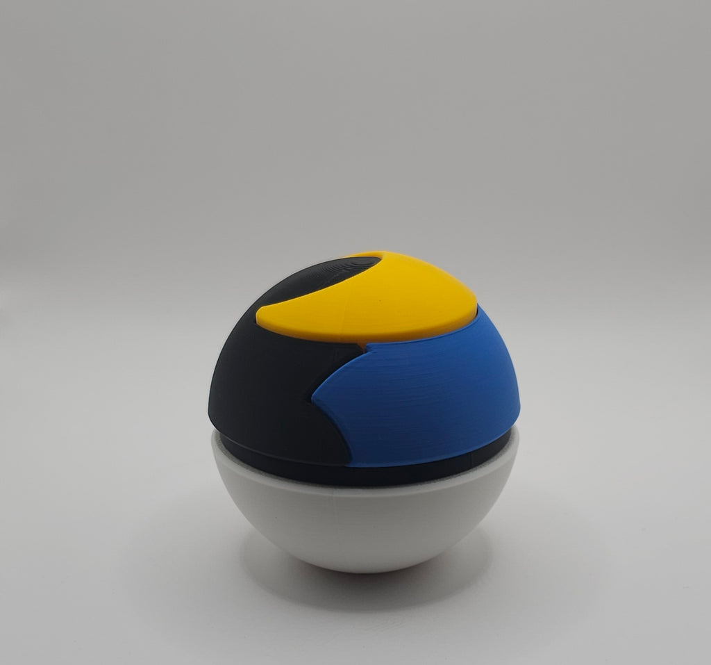Pokemon 3D Printed Pokeball- Moon Ball Design- Unique Fan Art Collectible