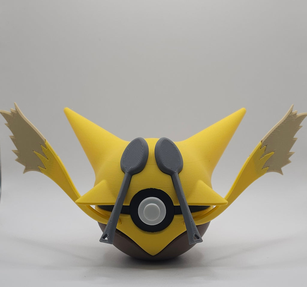 Pokemon Character Design - 3D Printed Pokeball - Alakazam - Unique Display Collectible
