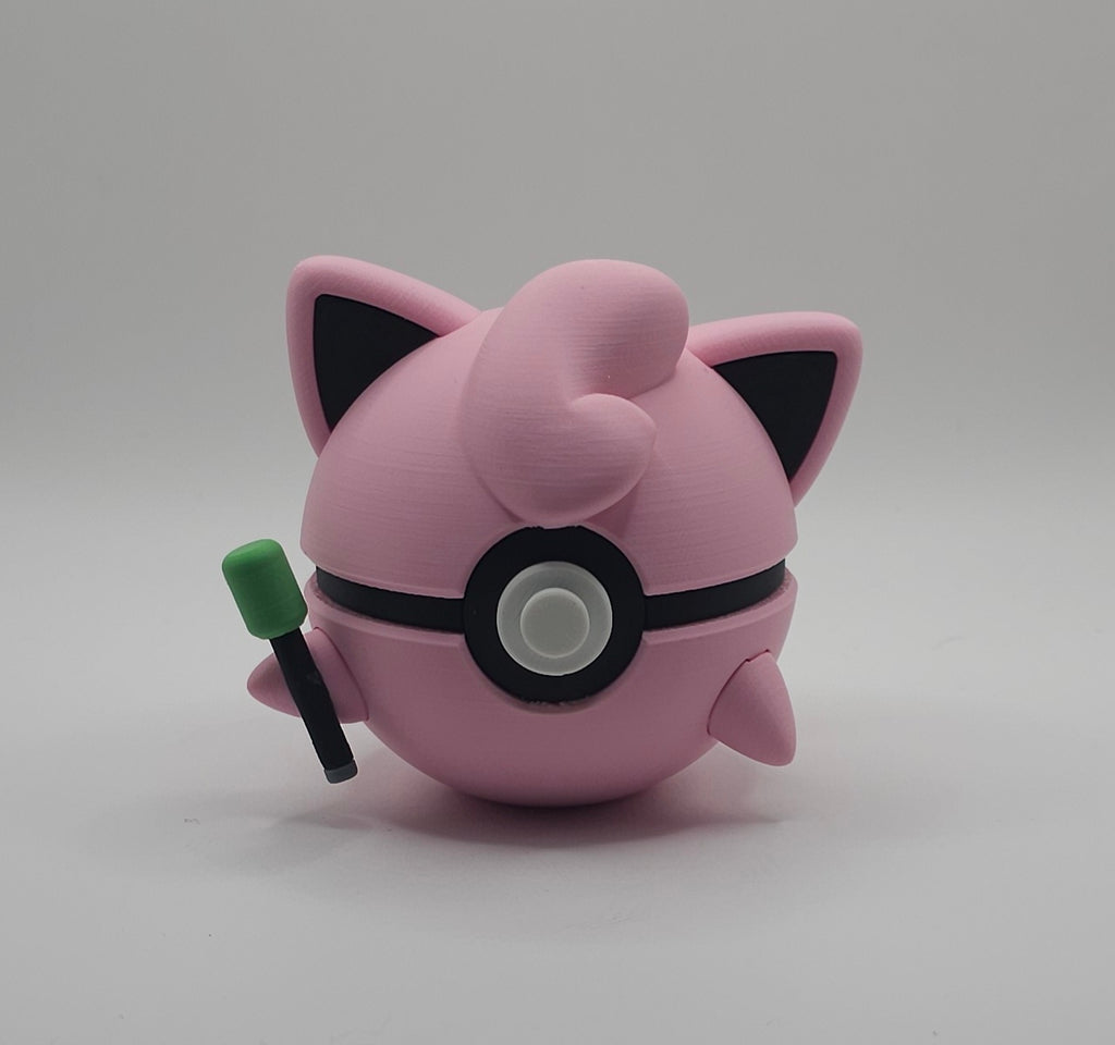 Pokemon Character Design 3D Printed Pokeball - Jigglypuff - Unique Display Collectible
