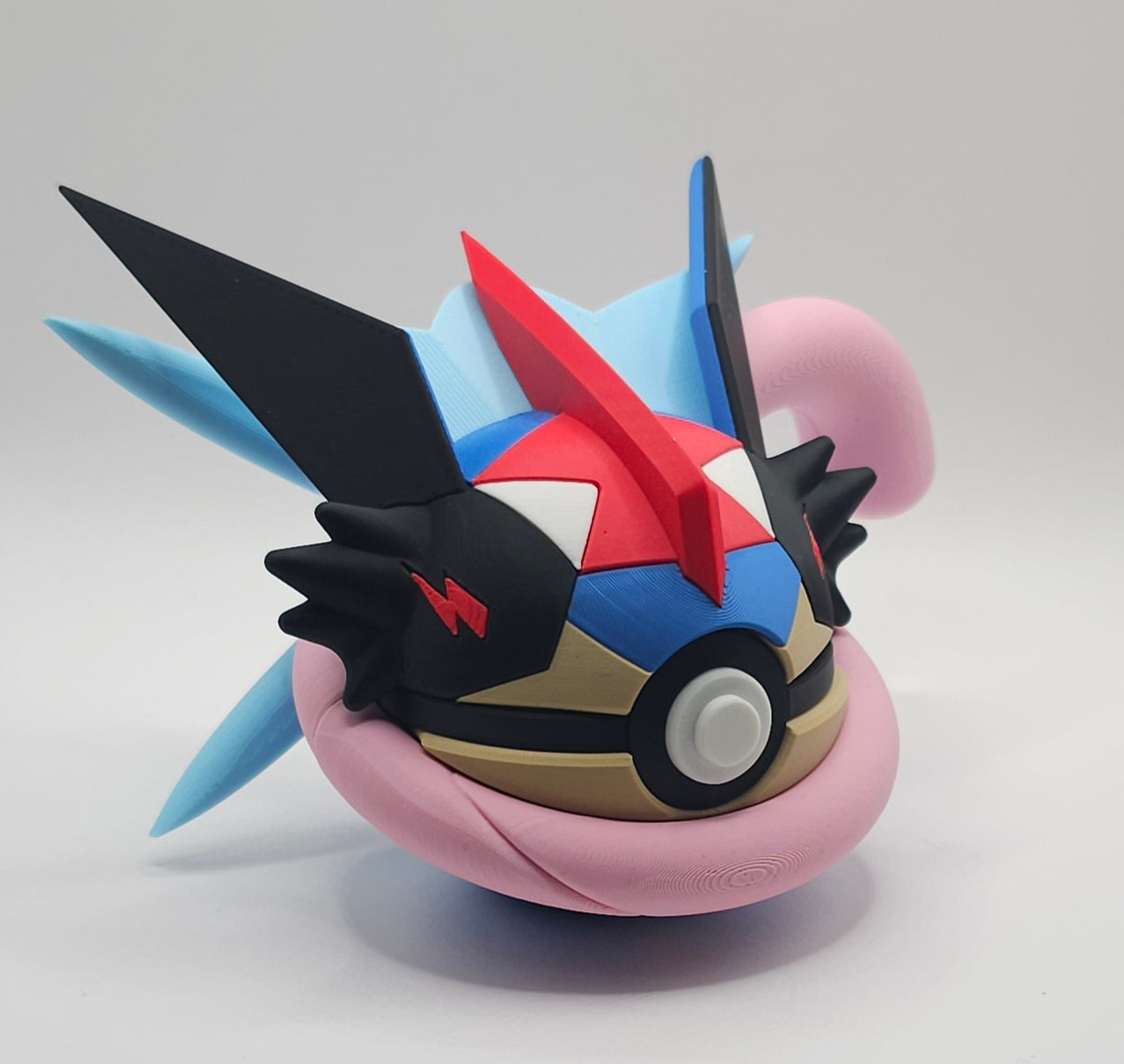 Pokemon Character Design- 3D Printed Pokeball- Ash's Greninja- Unique Display Collectible