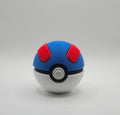 Pokemon 3D Printed Pokeball- Great Ball Design- Unique Fan Art Collectible