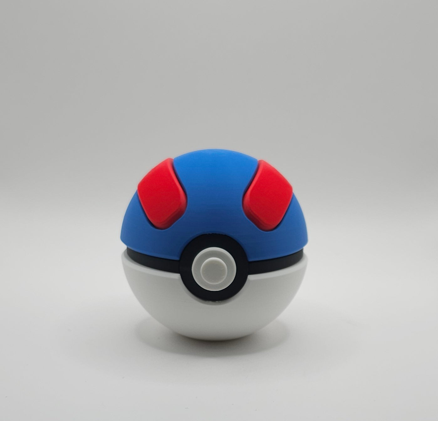 Pokemon 3D Printed Pokeball- Great Ball Design- Unique Fan Art Collectible