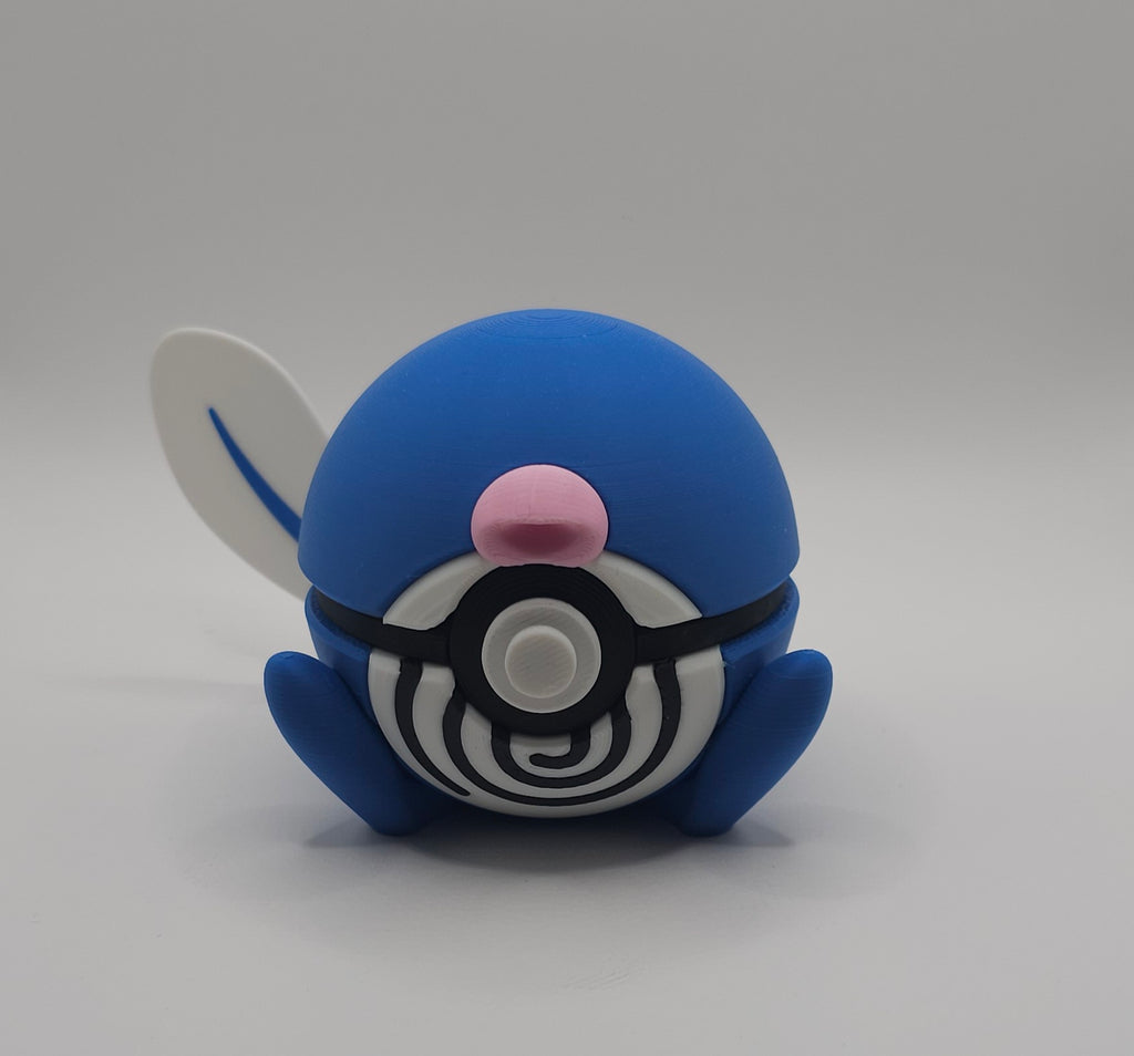 Pokemon Character Design 3D Printed Pokeball - Poliwag - Unique Display Collectible