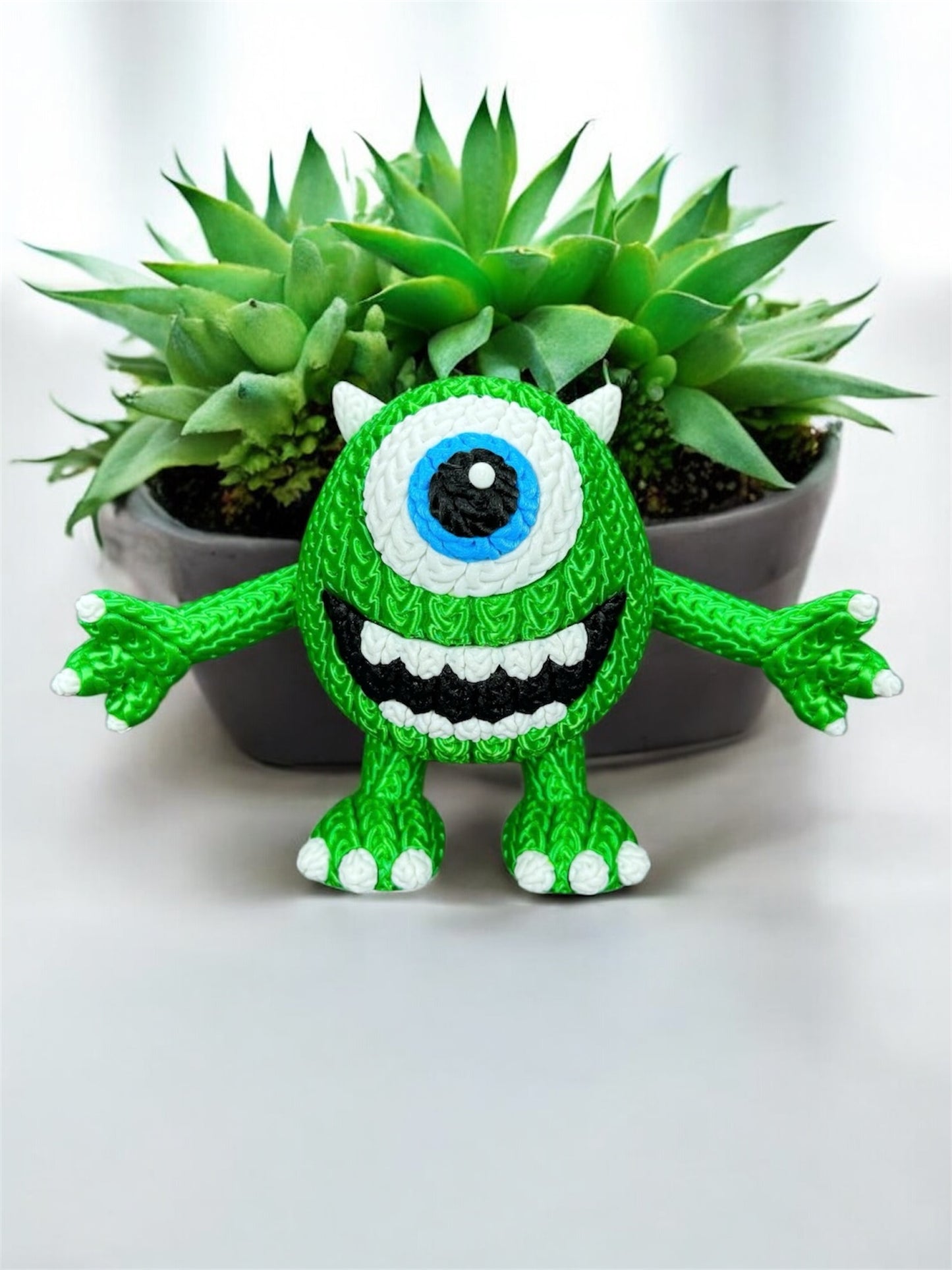 Knitted Design- 3D Printed Sully,  Mike Wazowski and Boo Figures- Unique Display Collectible
