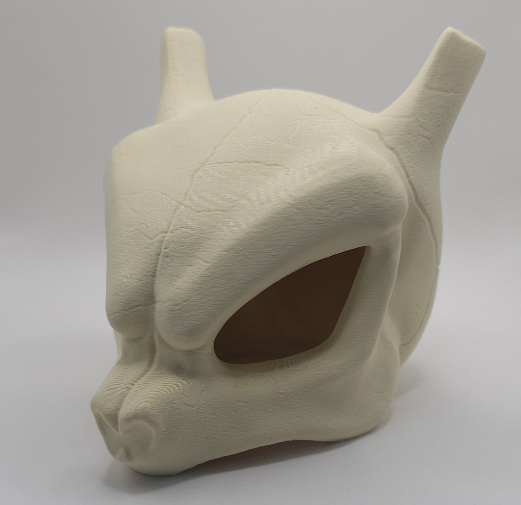 Mewtwo Skull- 3D Printed Pokemon Inspired Display Figure- Unique Fan Art Collectible