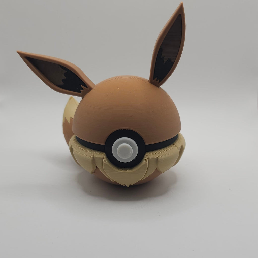 Pokemon Character Design- 3D Printed Pokeball - Eevee - Unique Display Collectible