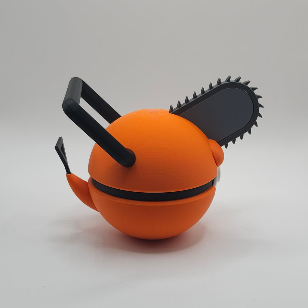 Chainsaw Man Character Pochita Design- 3D Printed Pokeball- Unique Display Collectible