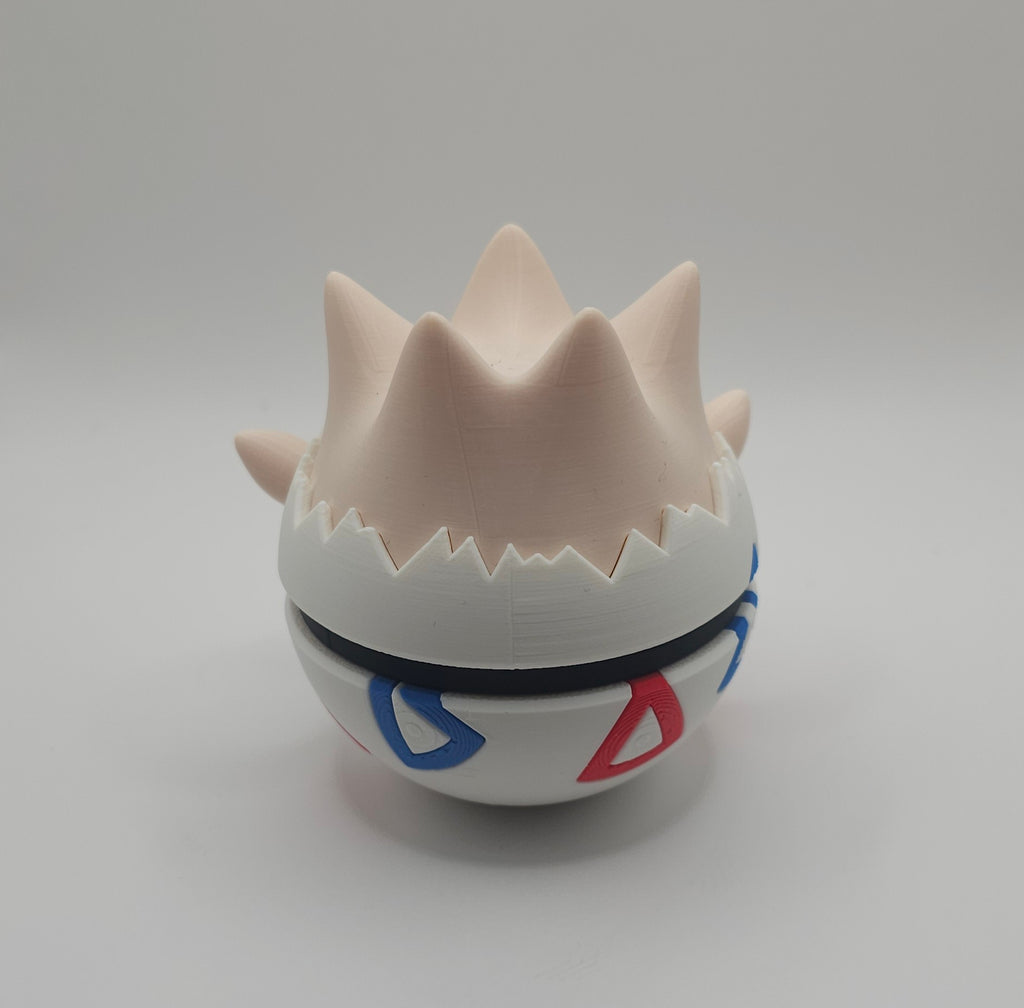 Pokemon Character Design - 3D Printed Pokeball - Togepi - Unique Display Collectible