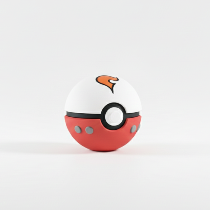 Pokemon 3D Printed Pokeball- Team Flare- Unique Fan Art Collectible