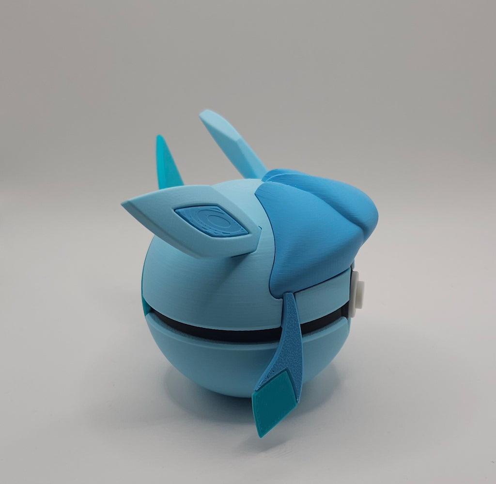 Pokemon Character Design 3D Printed Pokeball - Glaceon - Unique Display Collectible