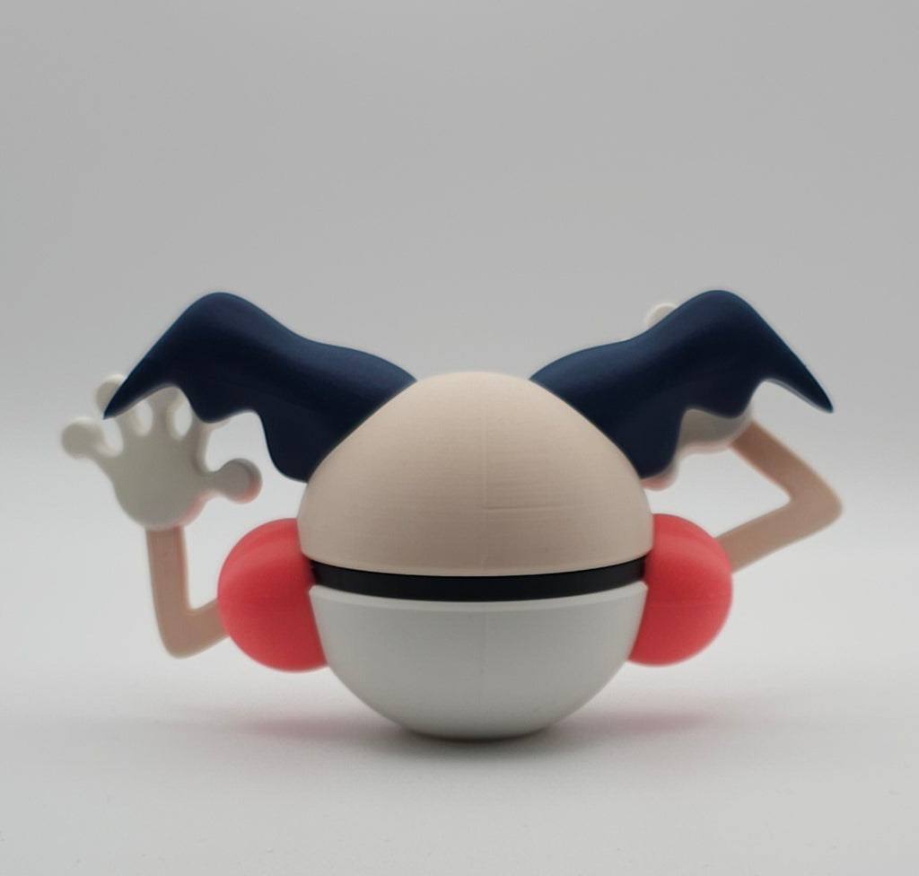 Pokemon Character Design- 3D Printed Pokeball- Mr Mime- Unique Display Collectible