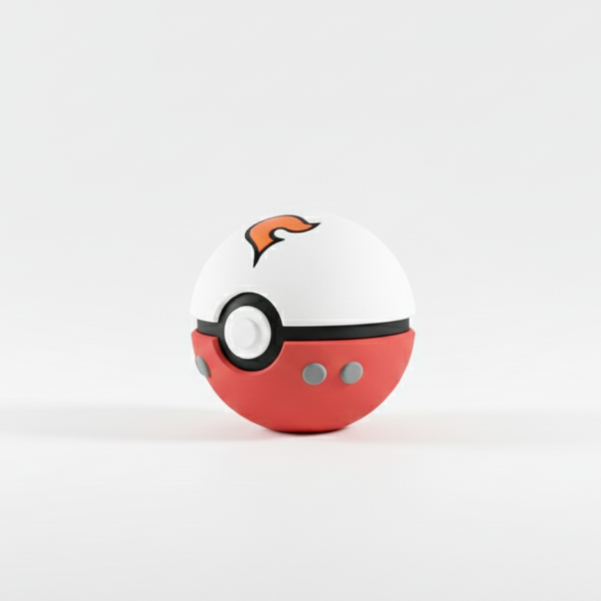 Pokemon 3D Printed Pokeball- Team Flare- Unique Fan Art Collectible