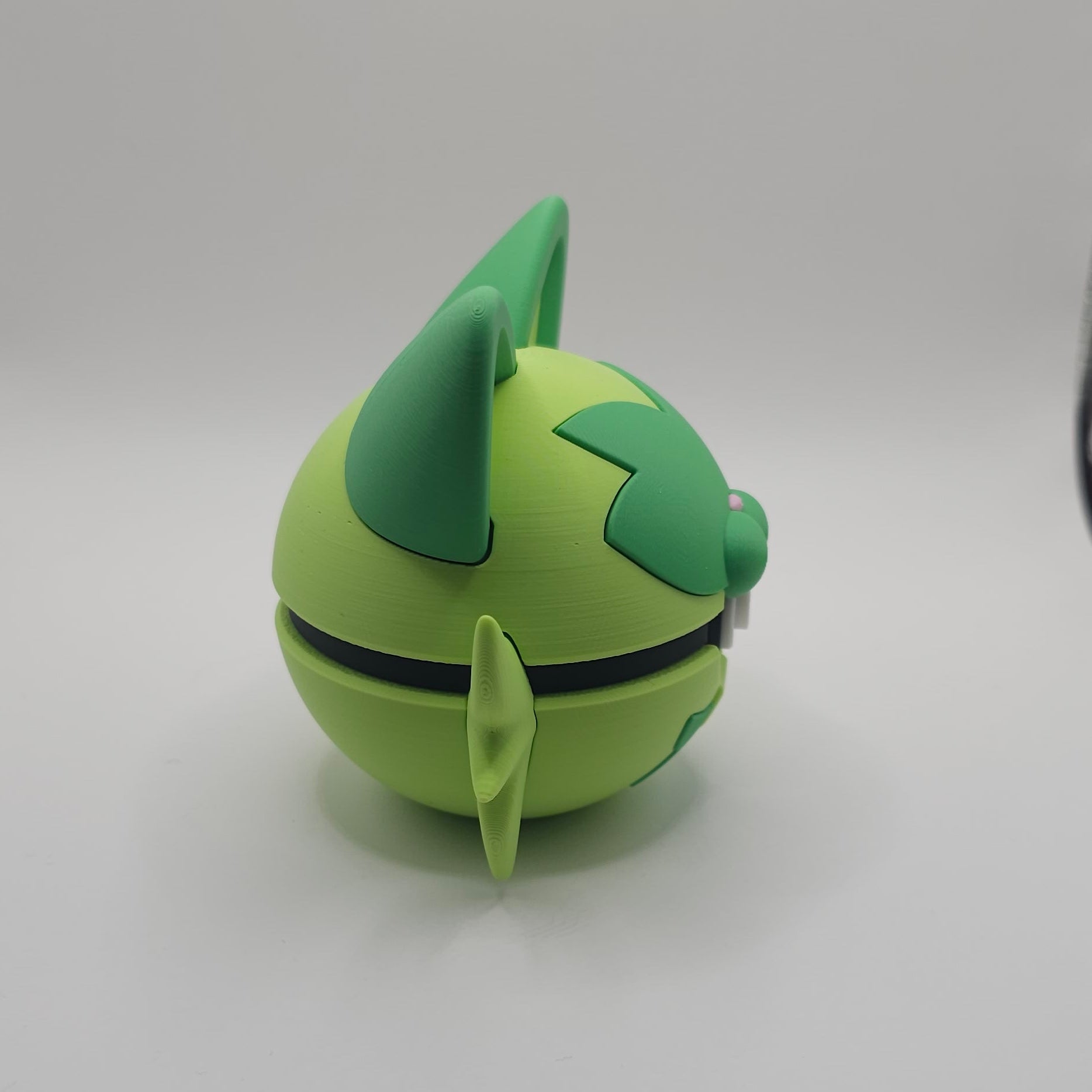 Pokemon Character Design- 3D Printed Pokeball- Sprigatito- Unique Display Collectible