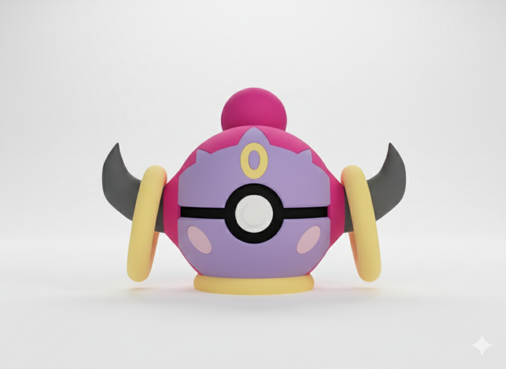 Pokemon Character Design- 3D Printed Pokeball- Hoopa- Unique Display Collectible