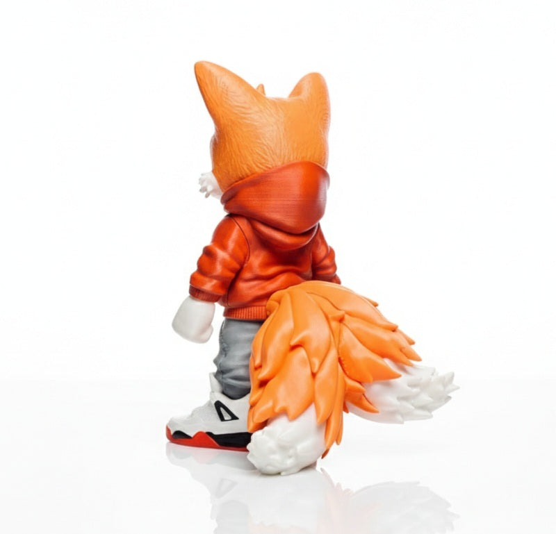 Urban Style Fox Character- 3D Printed Figure- Unique Display Collectible