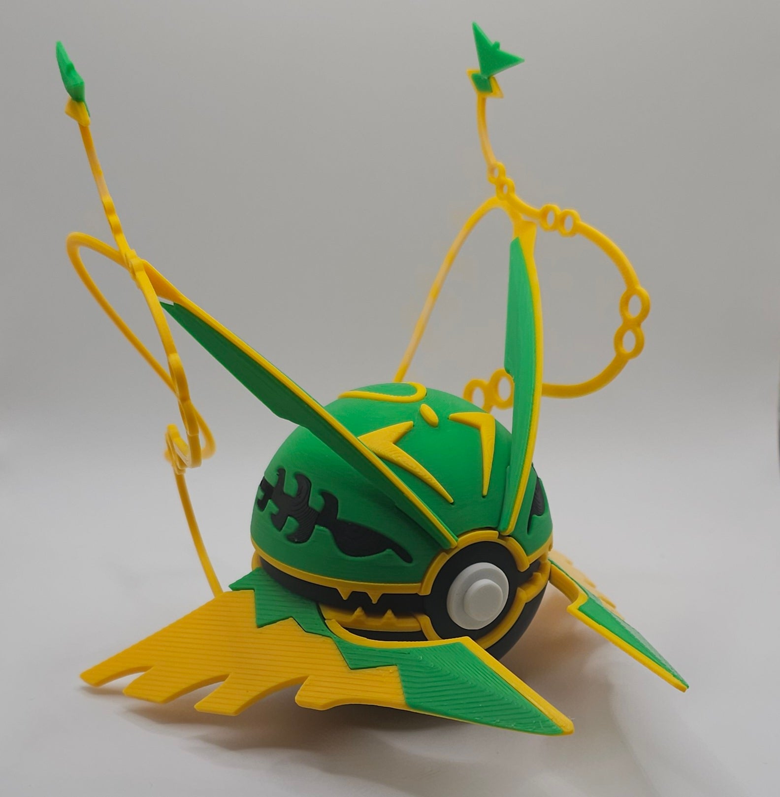Mega Rayquaza Pokemon Character Design- 3D Printed Pokeball- Unique Display Collectible