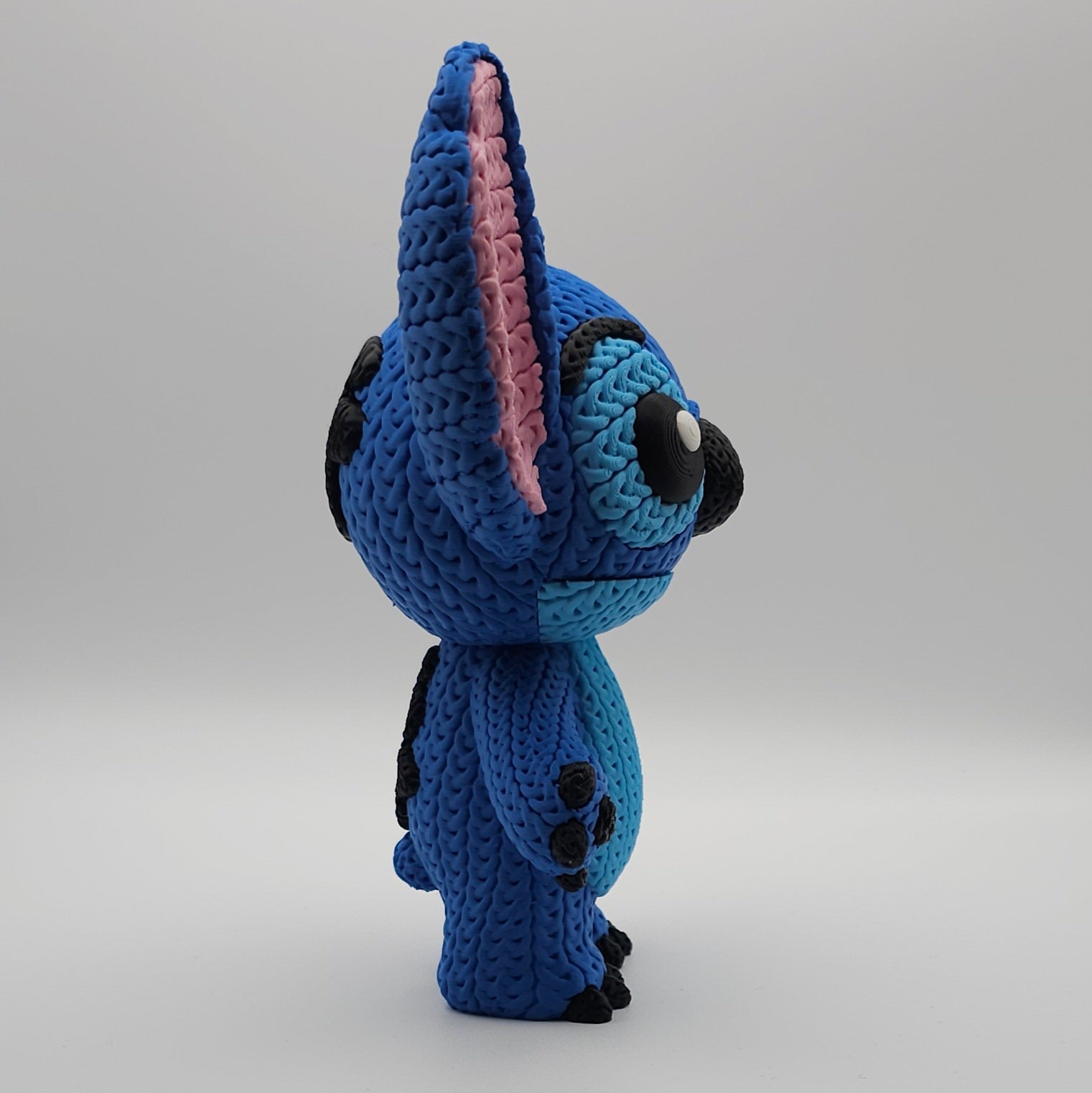 Knitted Design - 3D Printed Lilo & Stitch Inspired Character Figures - Unique Display Collectible