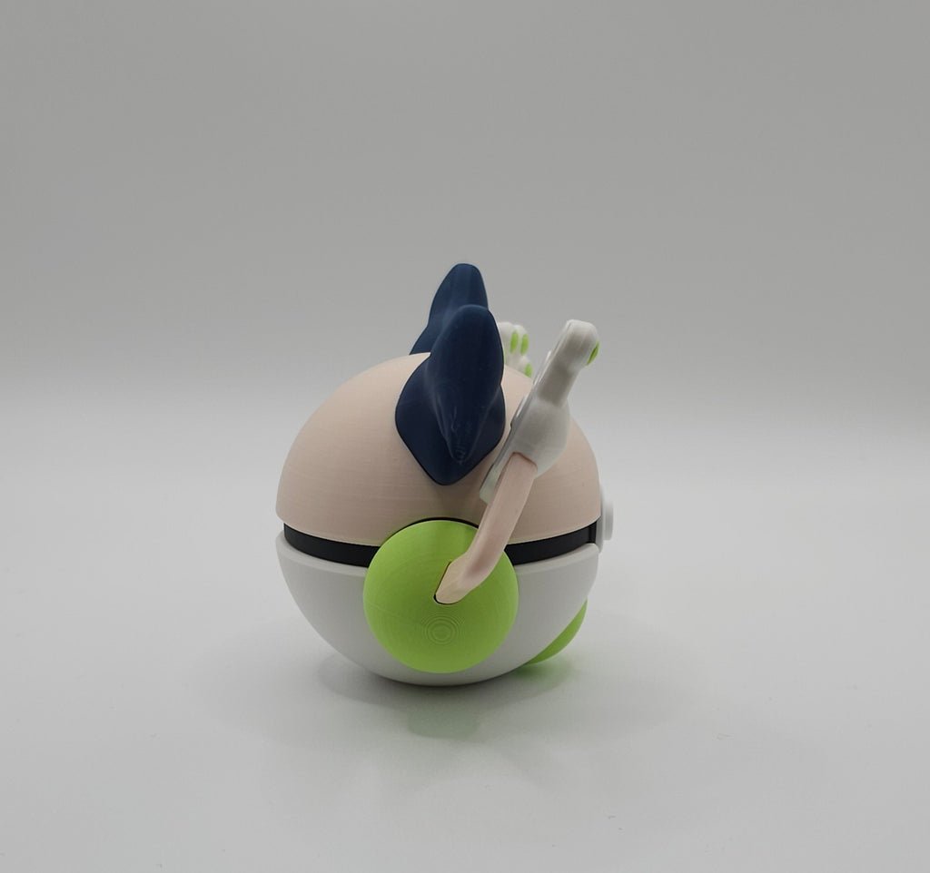 Pokemon Character Design- 3D Printed Pokeball- Mr Mime- Unique Display Collectible