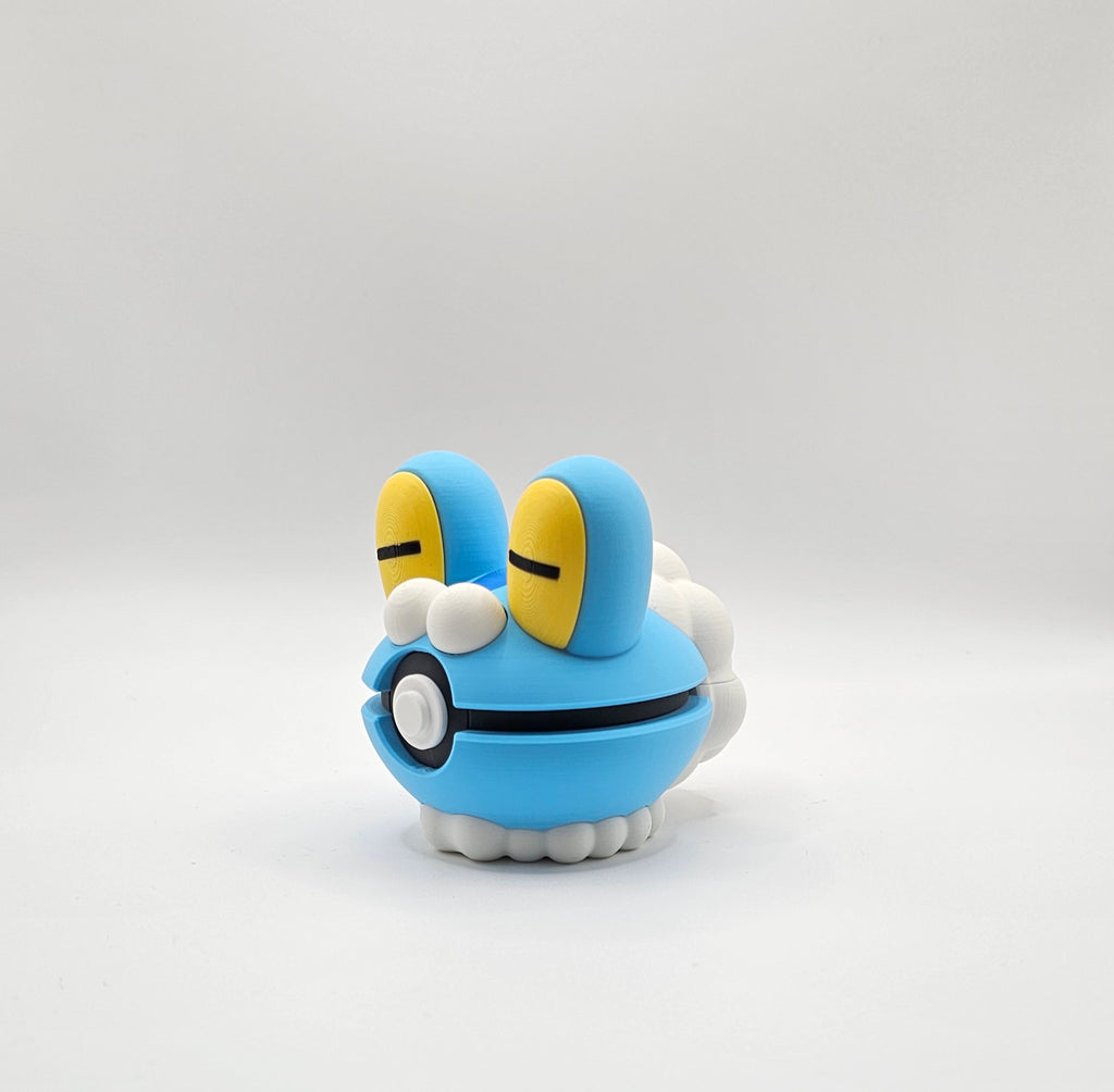 Pokemon Character Design- 3D Printed Pokeball- Froakie- Unique Display Collectible
