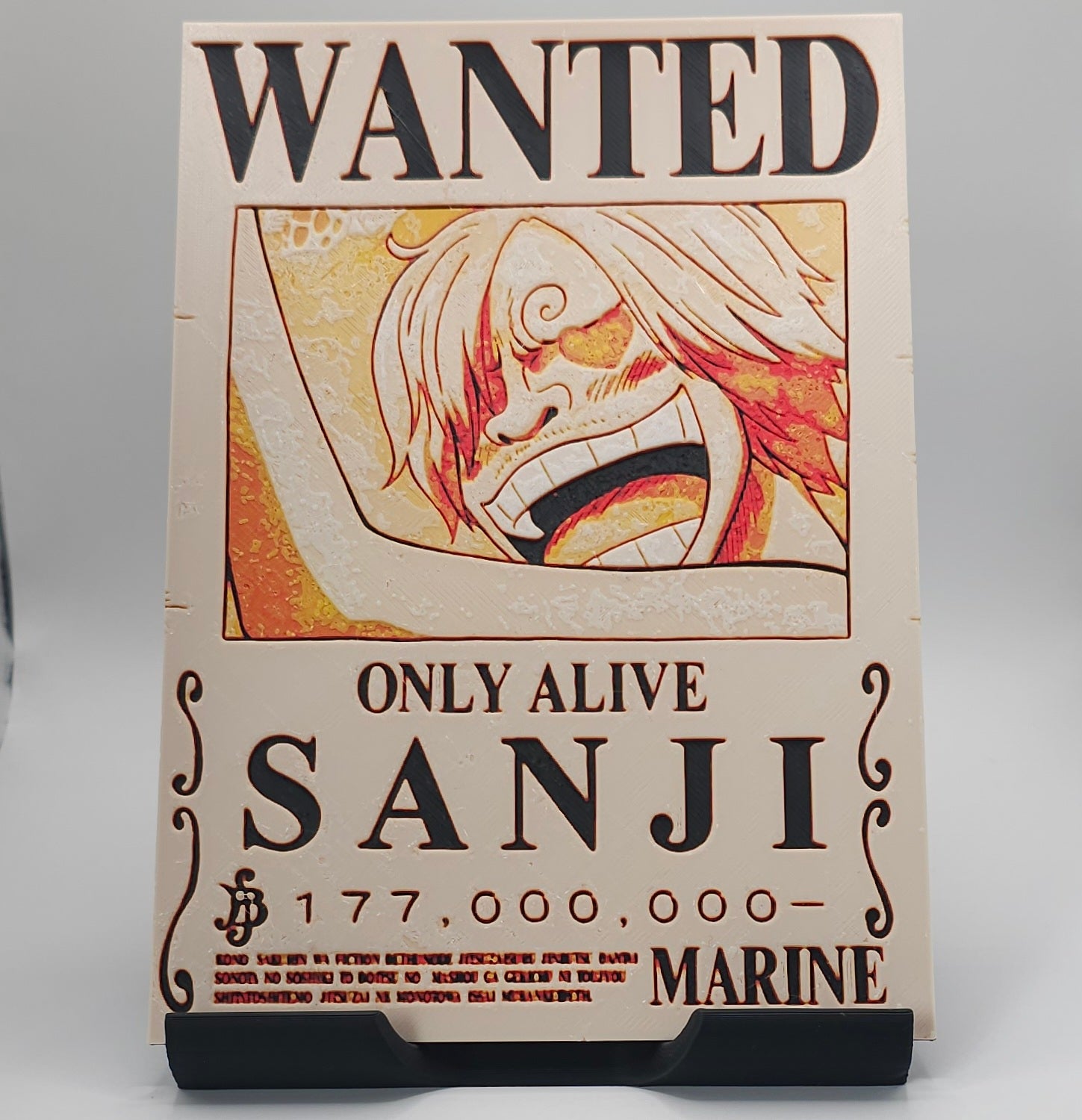 One Piece Inspired Wanted Character Posters- 3D Printed Hueforge- Unique Display Fan Art Collectible